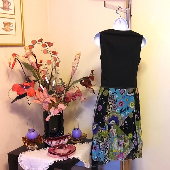 NWT DOLCEZZA Women's Unique Designed Quality Black Summer Maxi Dress Size S 6 - Picture 9 of 9